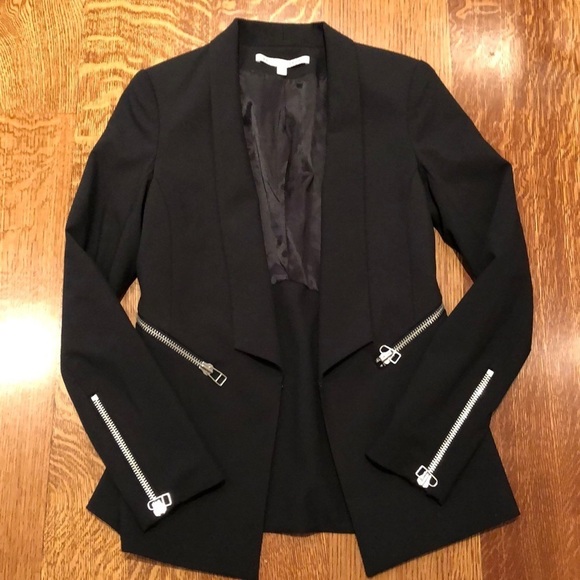 Veronica Beard Open Front Zip Detail Blazer 2 - Picture 1 of 7